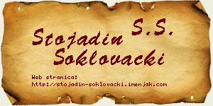 Stojadin Šoklovački vizit kartica